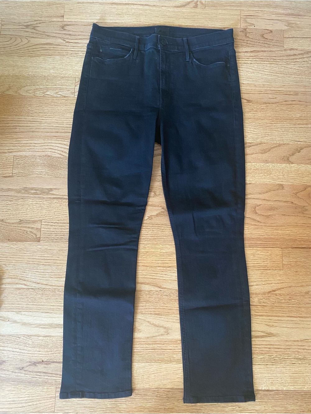 Mother: Denim- Black Mid-Rise Dazzler